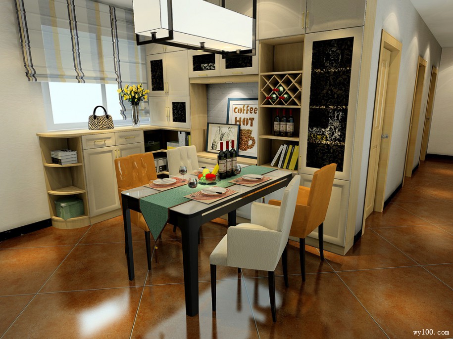 简约素雅客餐厅 白蜡木造型搭配让空间整洁大气